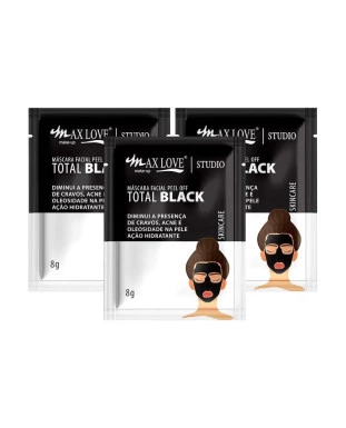 Mascara Facial Peel Off Total Black 8G - Max Love