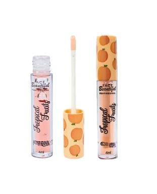 Gloss Labial Pêssego Tropical Fruits - Face Beautiful