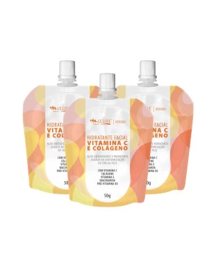 Hidratante Facial Vitamina C E Colágeno 50G - Max Love 