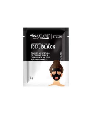 Mascara Facial Peel Off Total Black 8G - Max Love