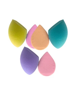Kit com 2 Esponjas Chanfrada & Gota em forma Cores Sortidas - MAC281 Meily's