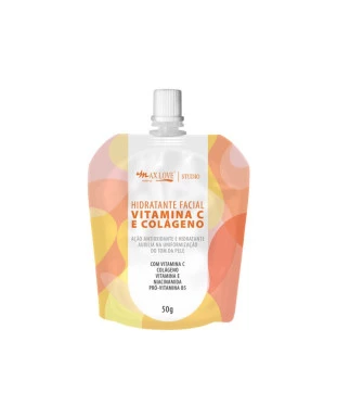 Hidratante Facial Vitamina C E Colágeno 50G - Max Love 